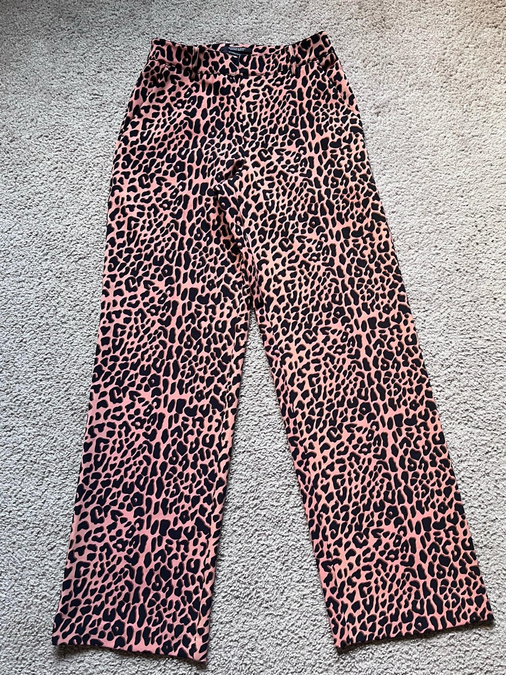 Scotch & Soda Maison Scotch Starwatcher Leopard Print Wide Leg Pants XS - Picture 3 of 14